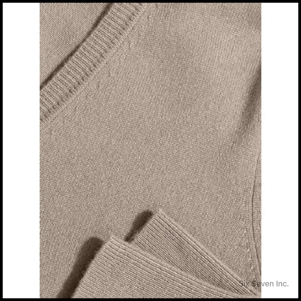 Men's Cashmere V-Neck Sweater Classic Long Sleeve Pullover Luxe Tailored Fit